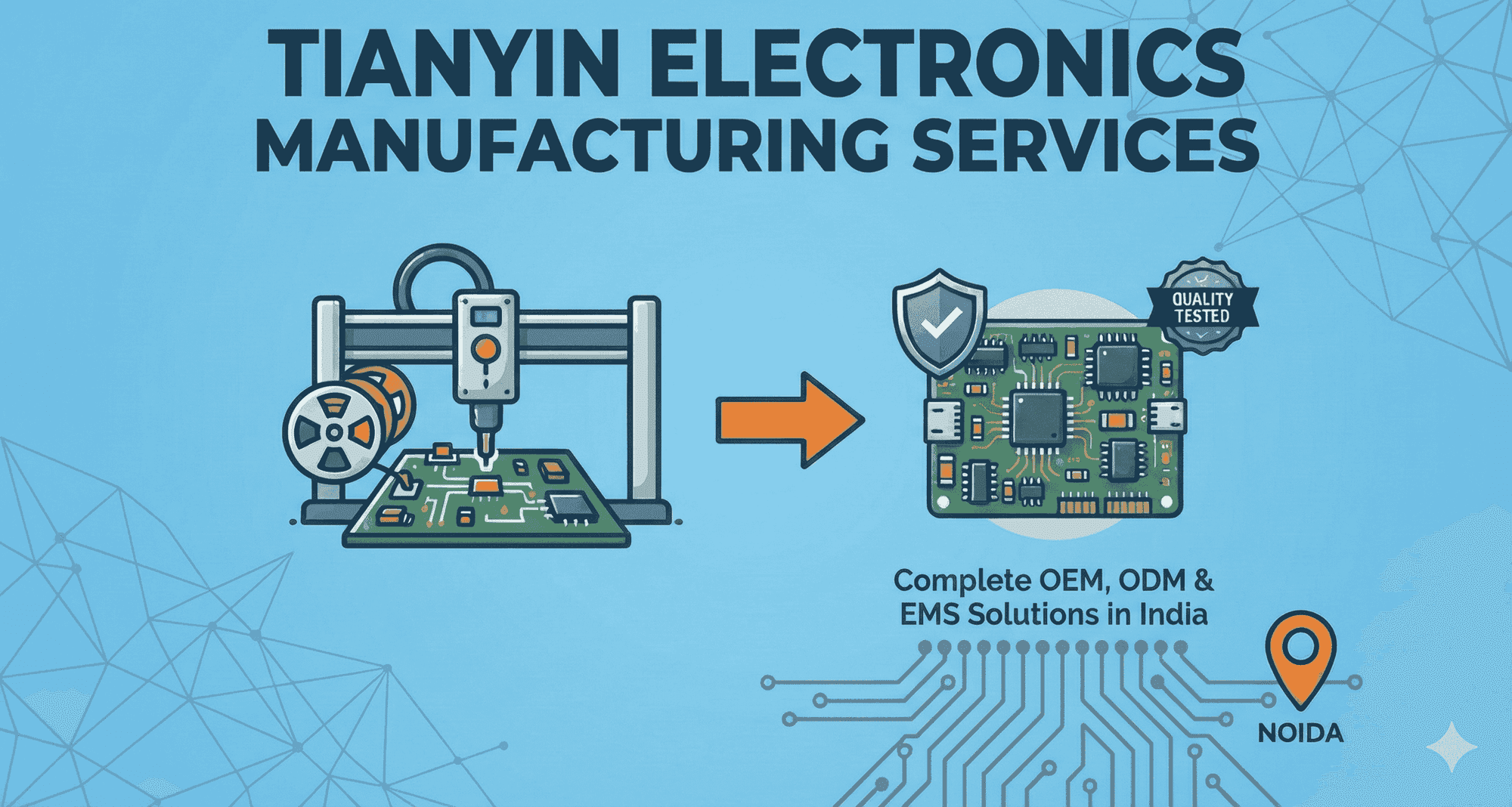 Electronics Manufacturing Services, OEM & ODM for Adapters, Chargers and Telecom Equipment.
